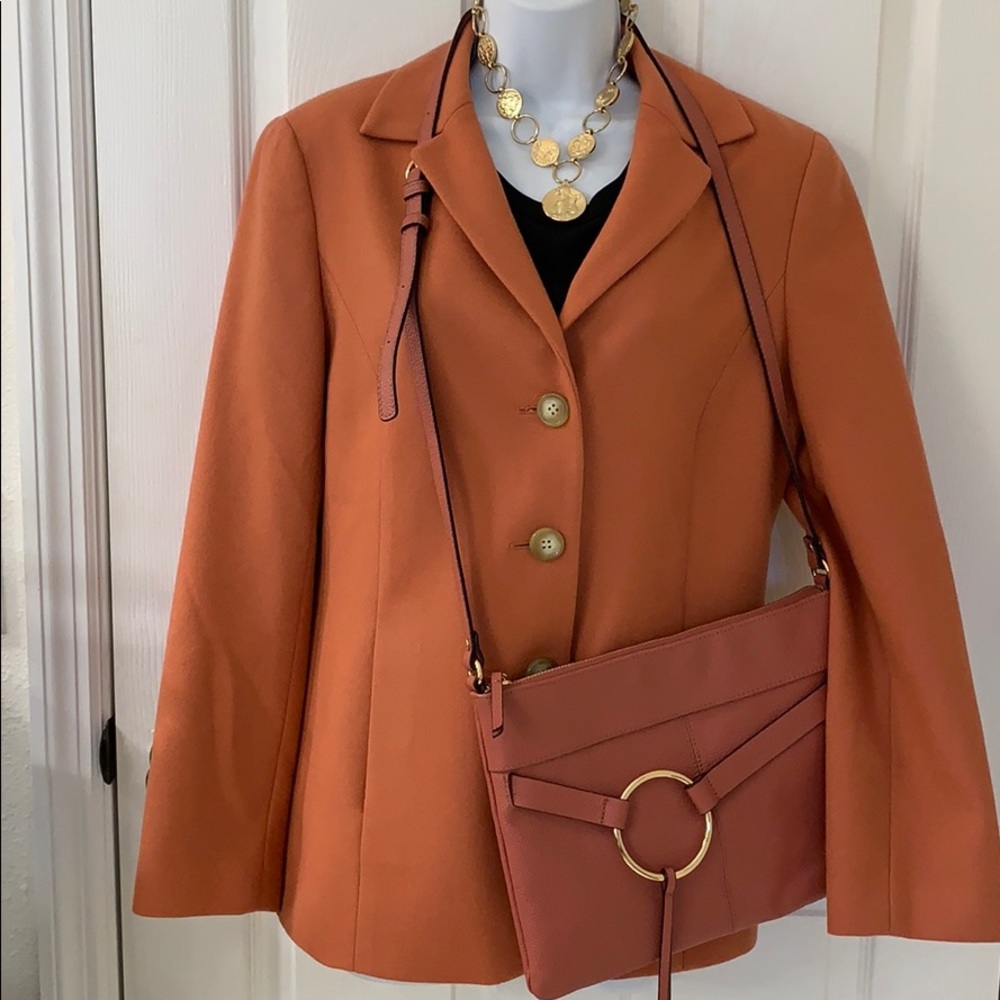 Talbots Wool/Cashmere Salmon Peacoat